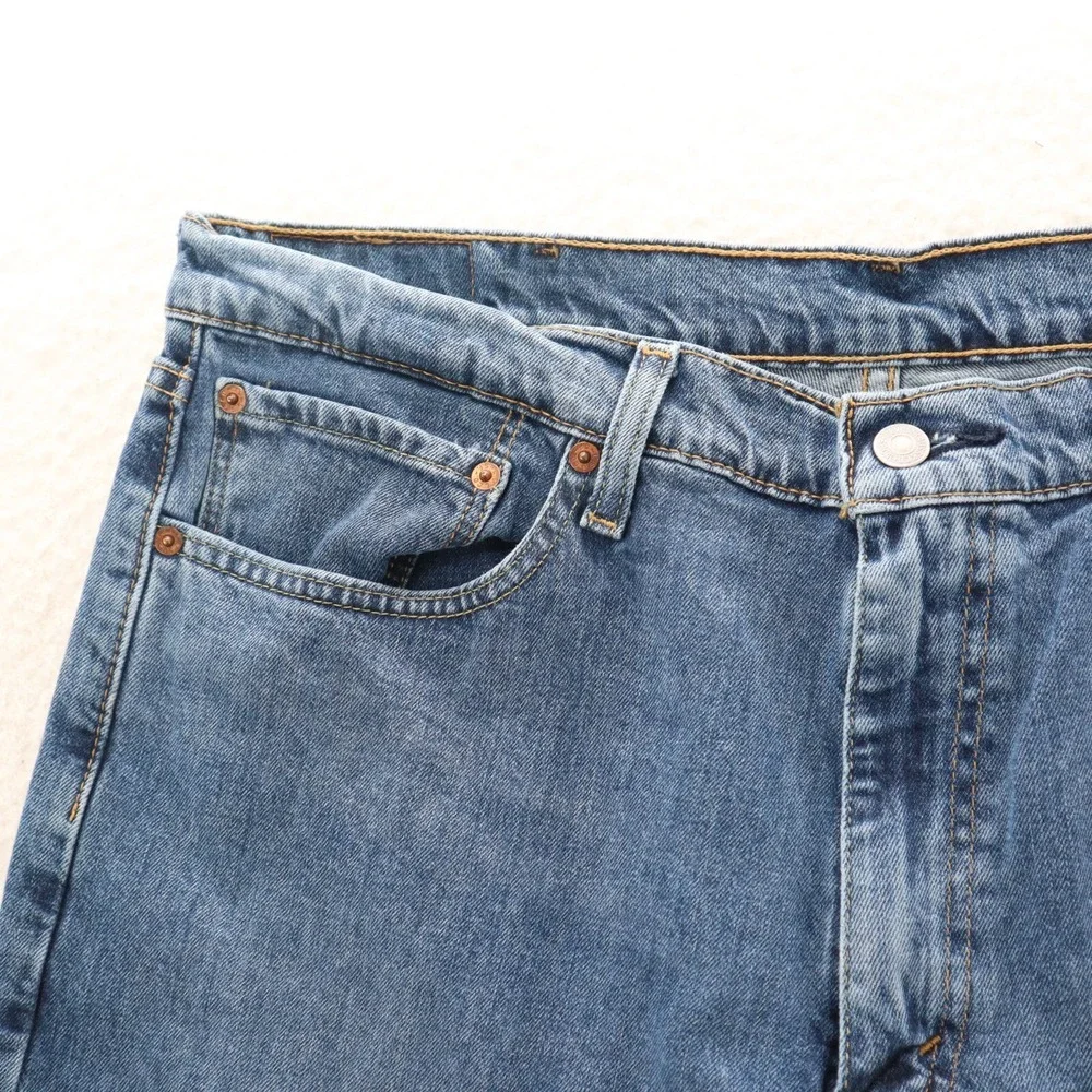 Levi's 505 Jeans Men 38x30 Blue Straight Leg Med Wash Regular Fit Denim American